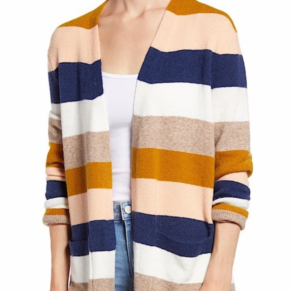 Madewell Kent Striped Women's Sweater Cardigan, EUC, M, $35